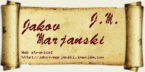Jakov Marjanski vizit kartica